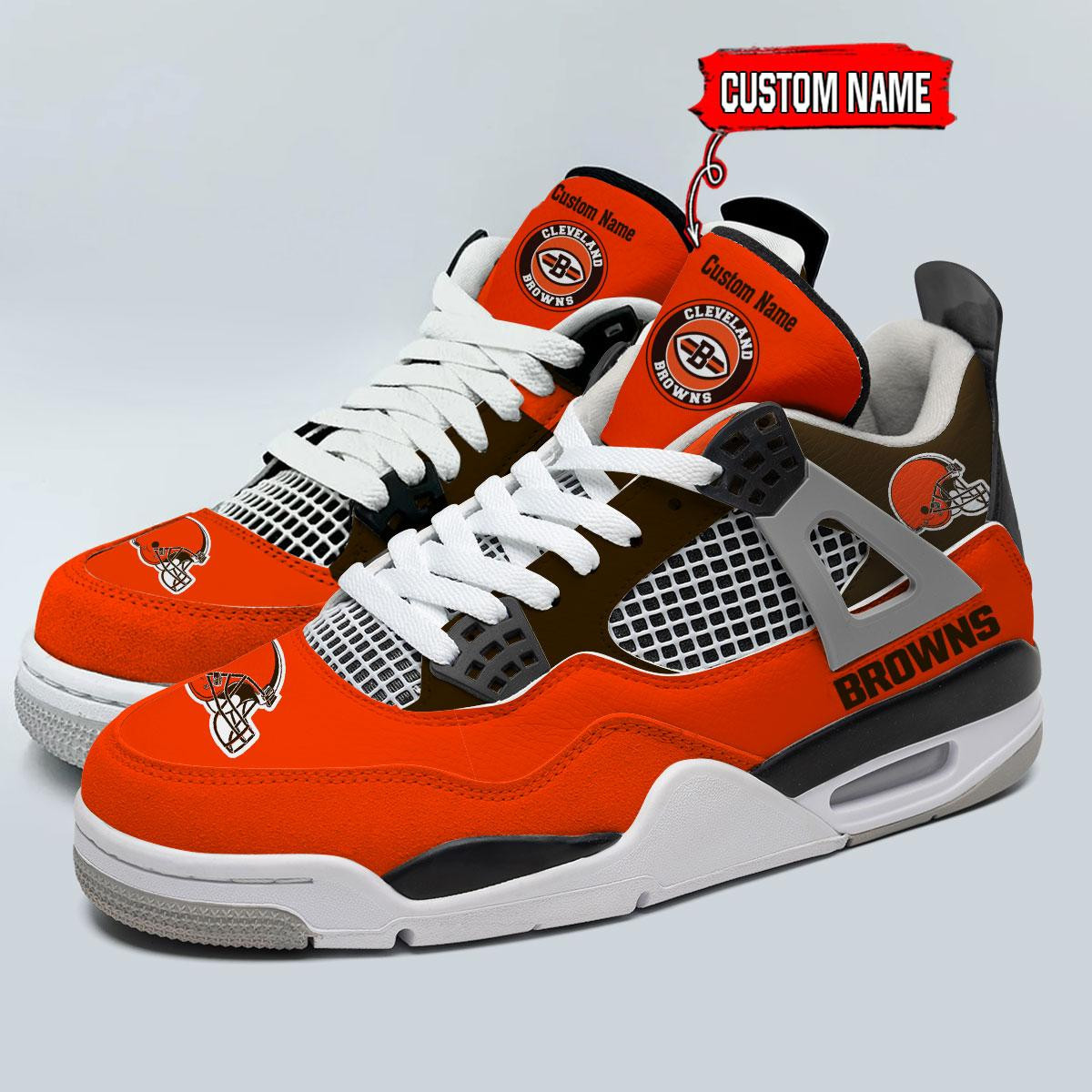 Cleveland Browns Classic High Top Sneakers Shoes For Men And Women - Image 3
