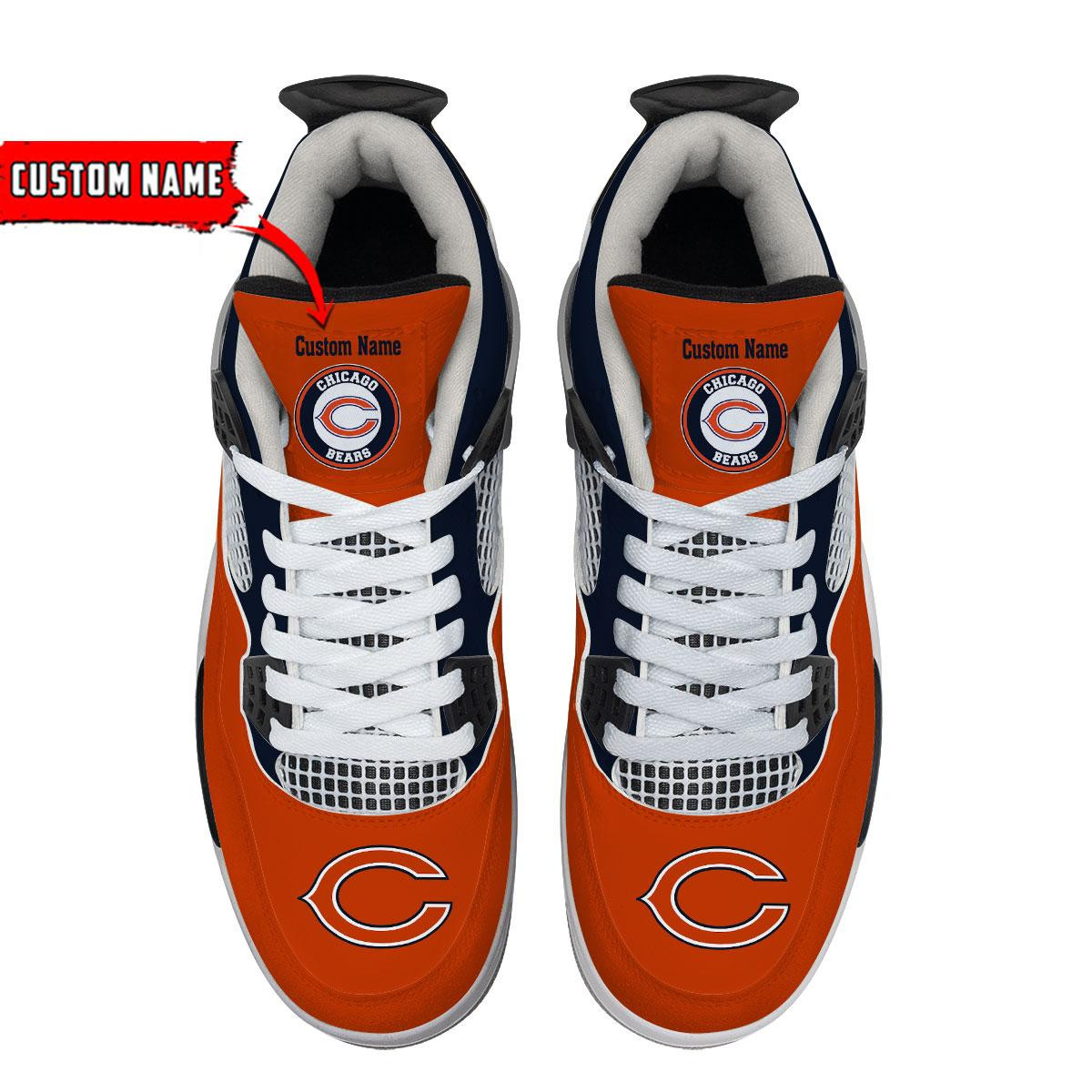 Chicago Bears Classic High Top Sneakers Shoes For Men And Women - Image 4