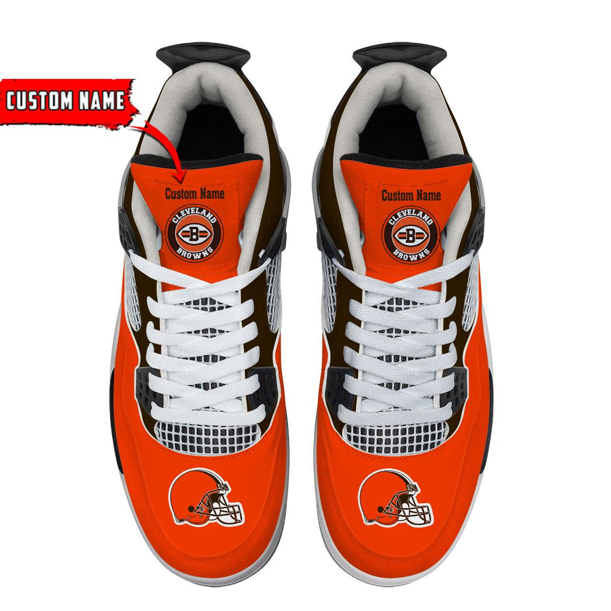 Cleveland Browns Classic High Top Sneakers Shoes For Men And Women - Image 4