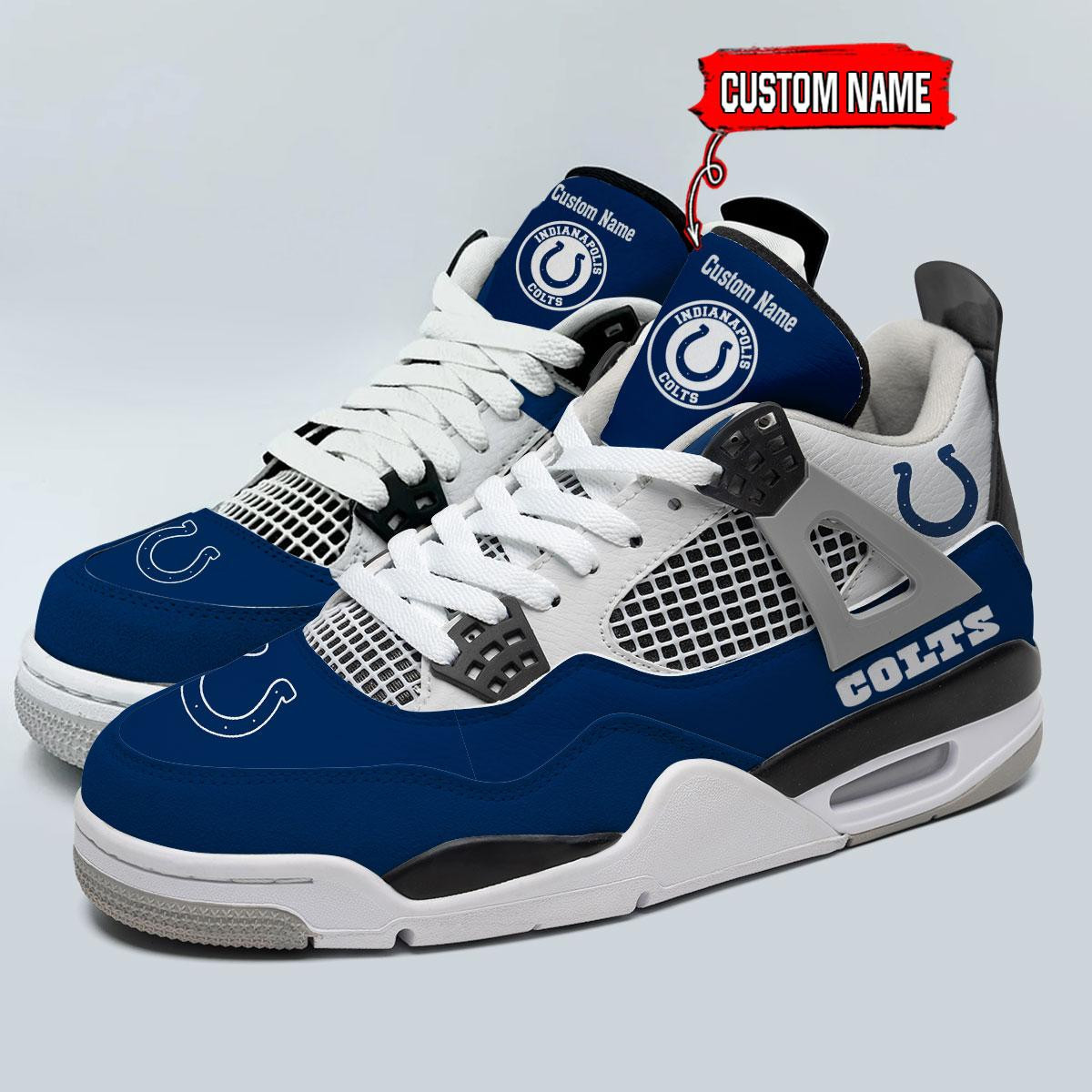 Indianapolis Colts Classic High Top Sneakers Shoes For Men And Women - Image 3