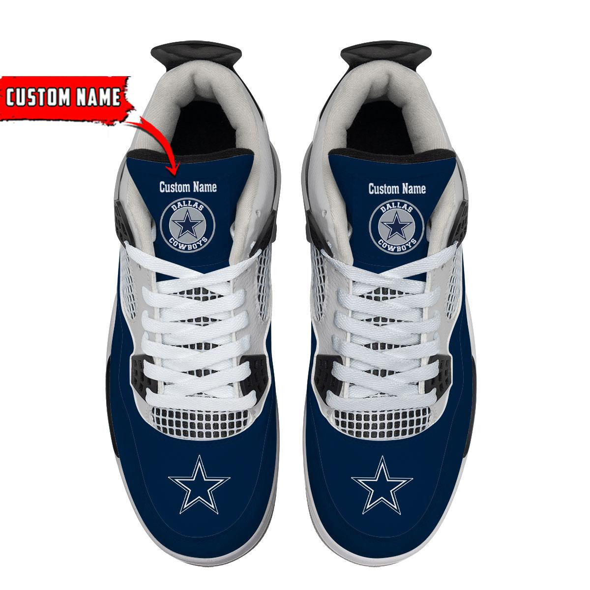 Dallas Cowboys Classic High Top Sneakers Shoes For Men And Women - Image 4