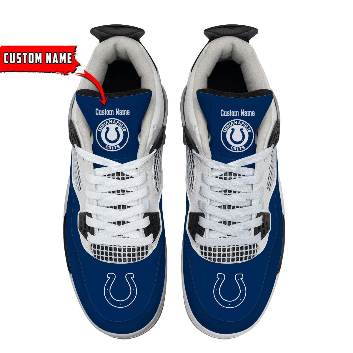 Indianapolis Colts Classic High Top Sneakers Shoes For Men And Women - Image 4