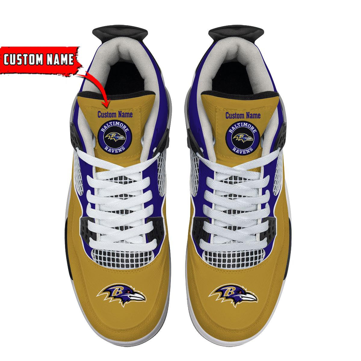 Baltimore Ravens Classic High Top Sneakers Shoes For Men And Women - Image 4
