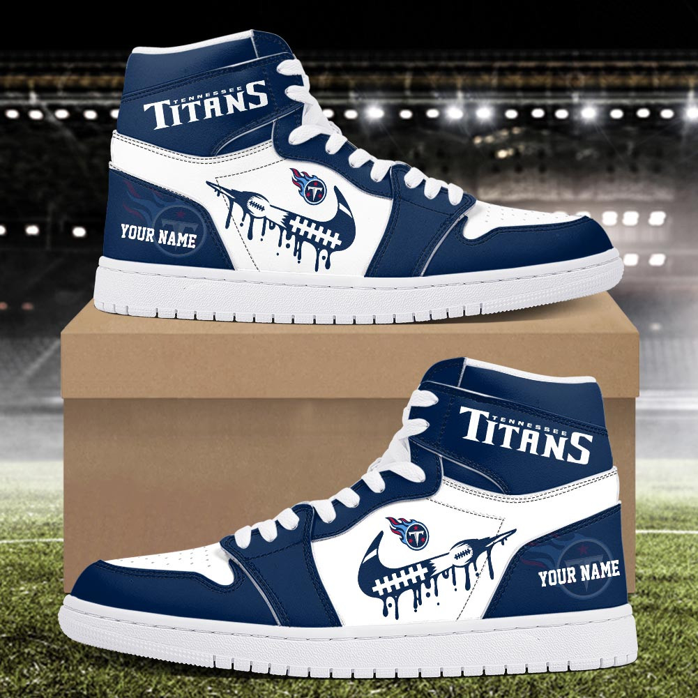 Tennessee Titans Air Jordan 1 Shoes For Men And Women - Image 2