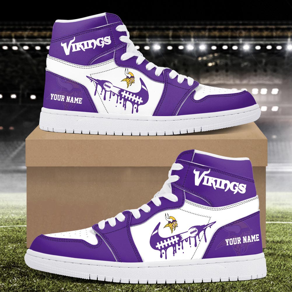 Minnesota Vikings Air Jordan 1 Shoes For Men And Women - Image 2