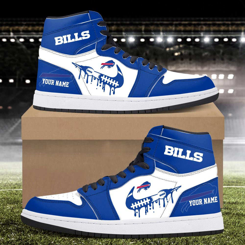 Buffalo Bills Air Jordan 1 Shoes For Men And Women - Image 4