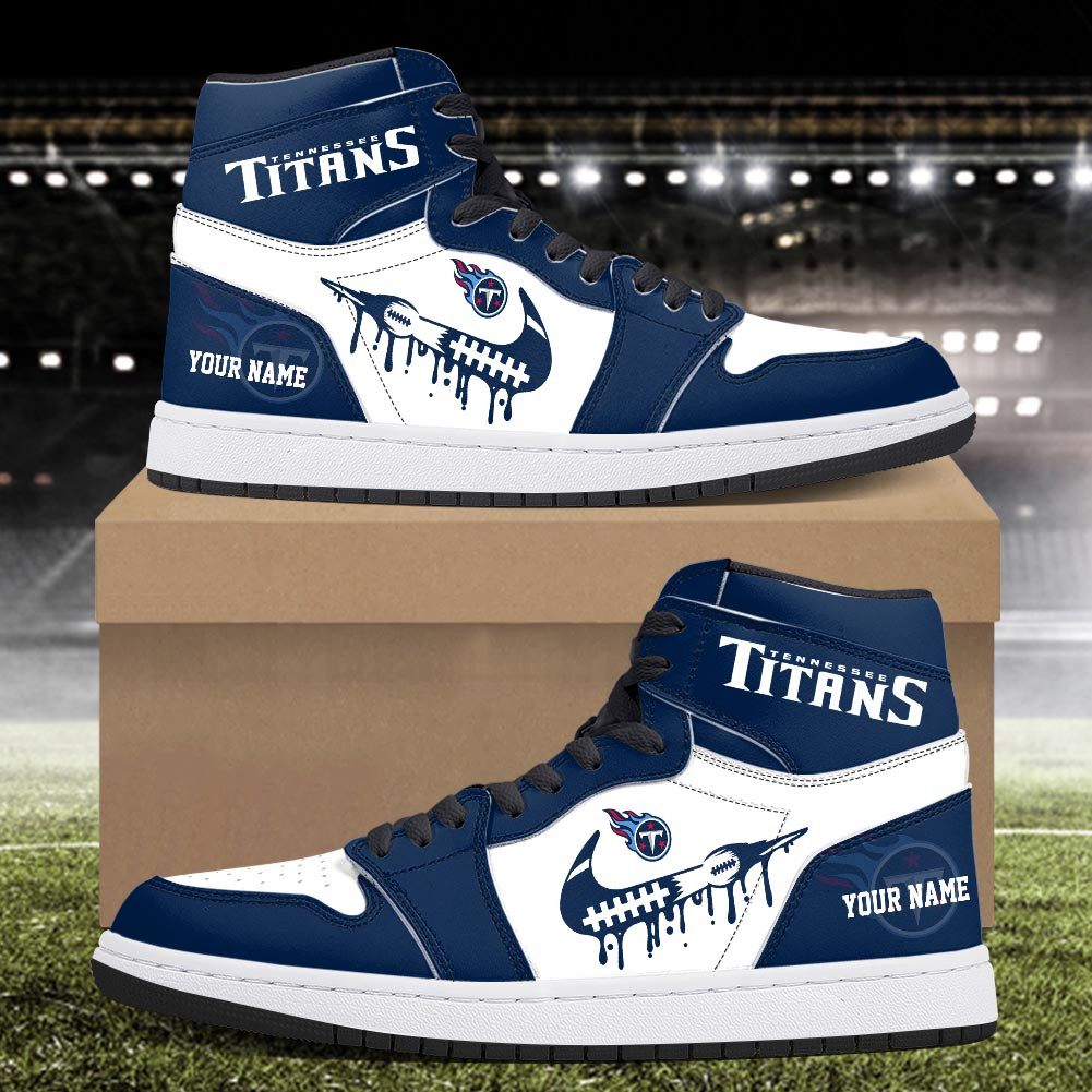 Tennessee Titans Air Jordan 1 Shoes For Men And Women - Image 4