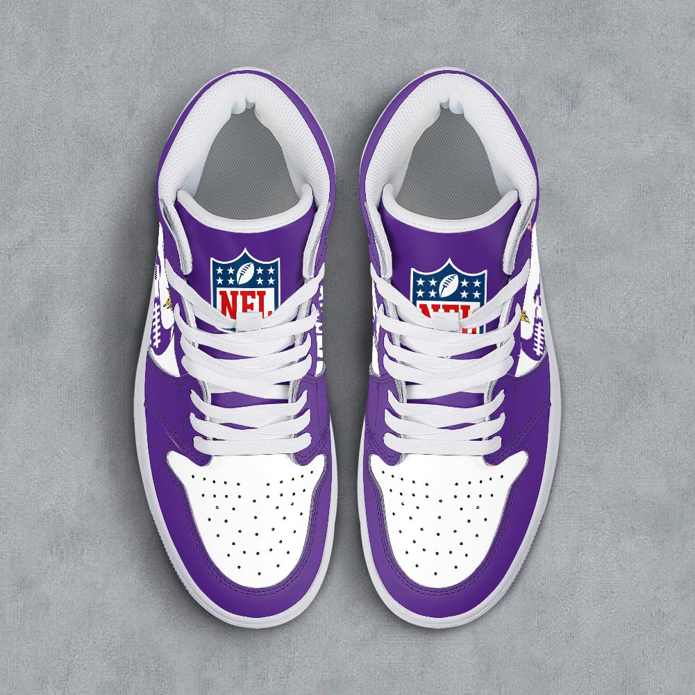 Minnesota Vikings Air Jordan 1 Shoes For Men And Women - Image 3