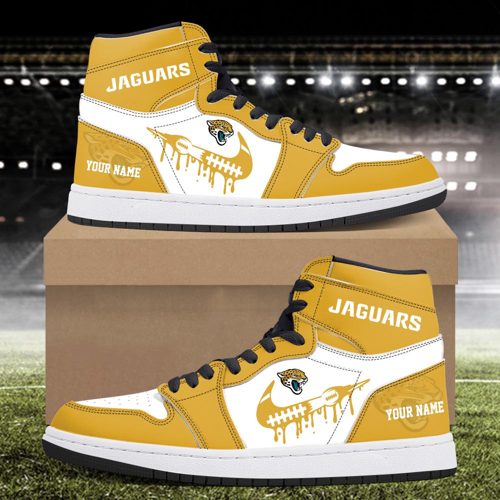 Jacksonville Jaguars Air Jordan 1 Shoes For Men And Women - Image 4