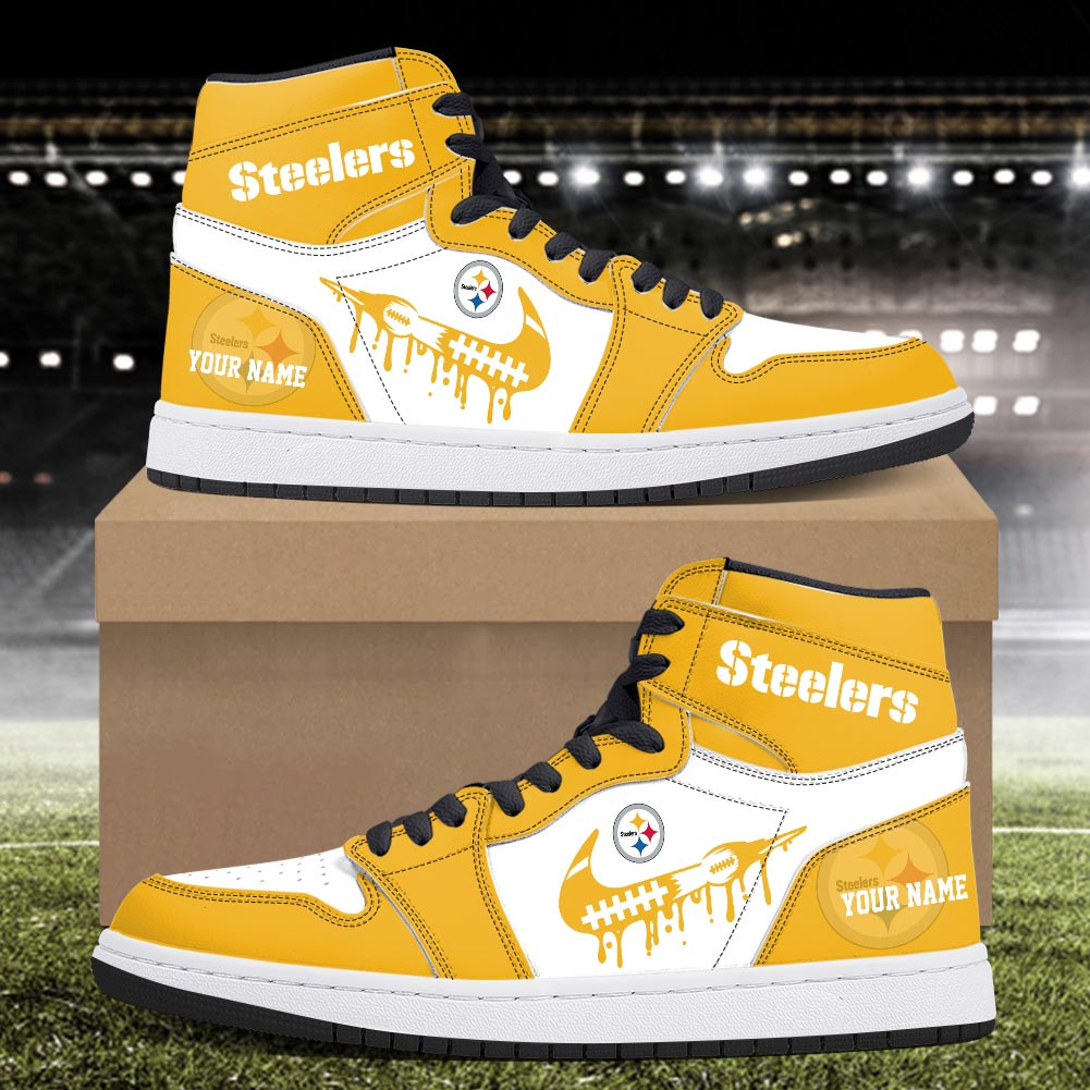 Pittsburgh Steelers Air Jordan 1 Shoes For Men And Women - Image 4