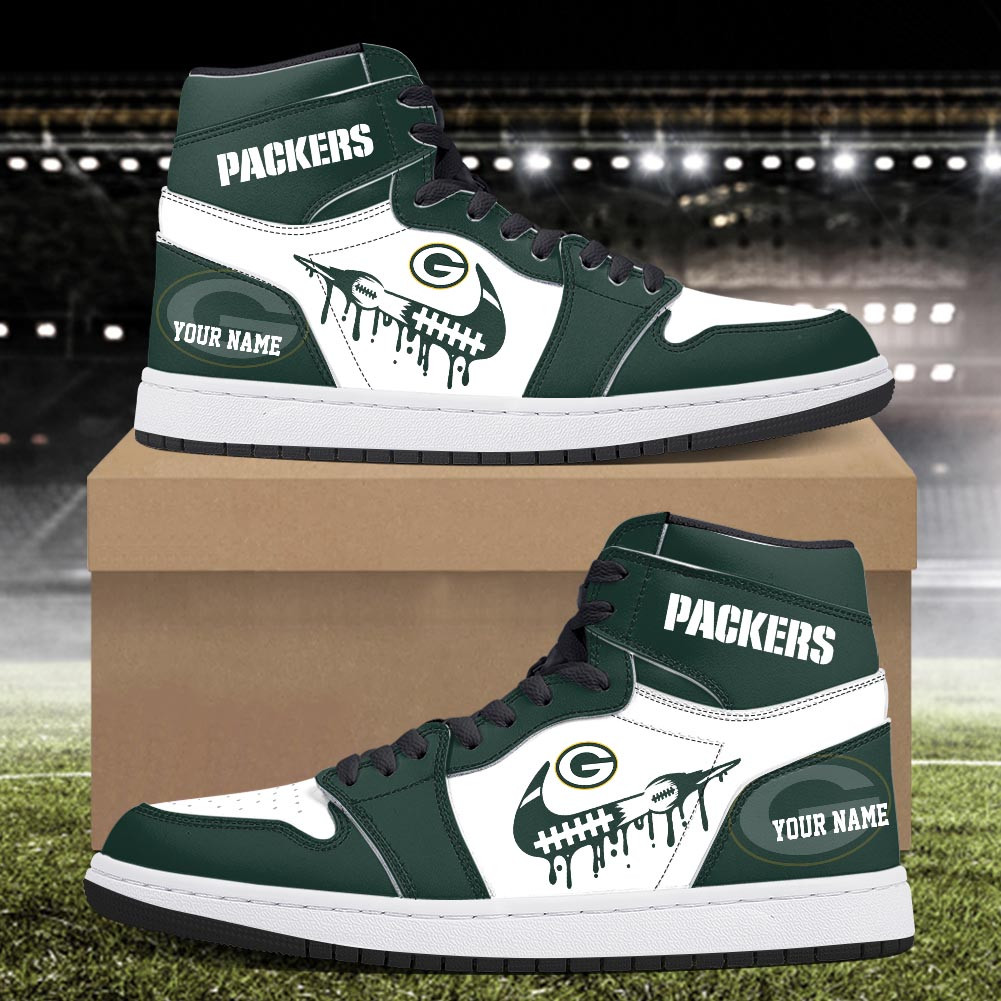 Green Bay Packers Air Jordan 1 Shoes For Men And Women - Image 4
