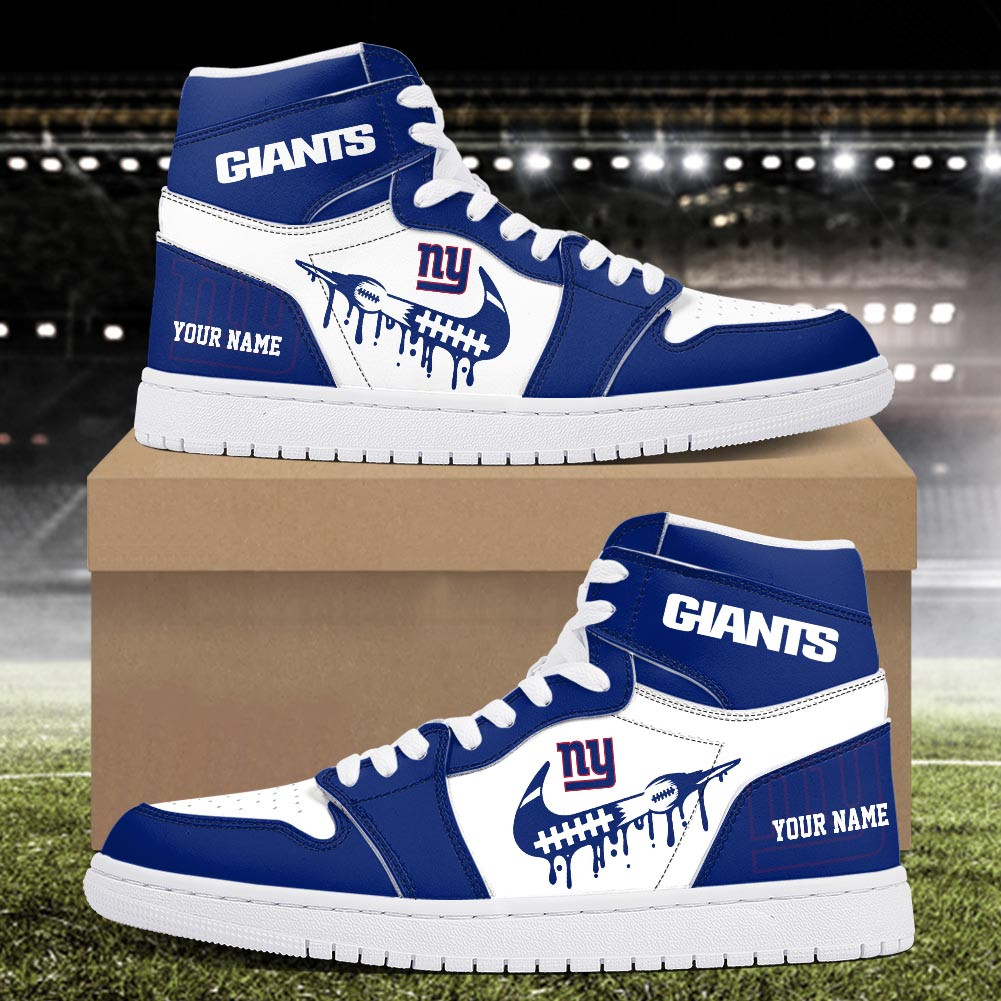 New York Giants Air Jordan 1 Shoes For Men And Women - Image 2