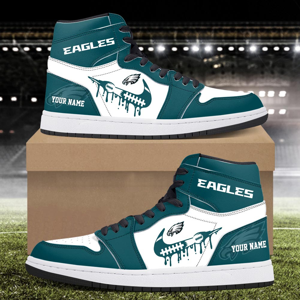 Philadelphia Eagles Air Jordan 1 Shoes For Men And Women - Image 4