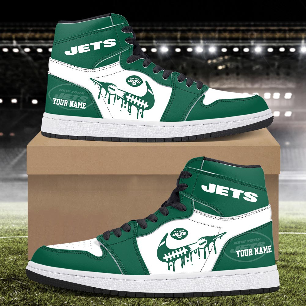 New York Jets Air Jordan 1 Shoes For Men And Women - Image 4
