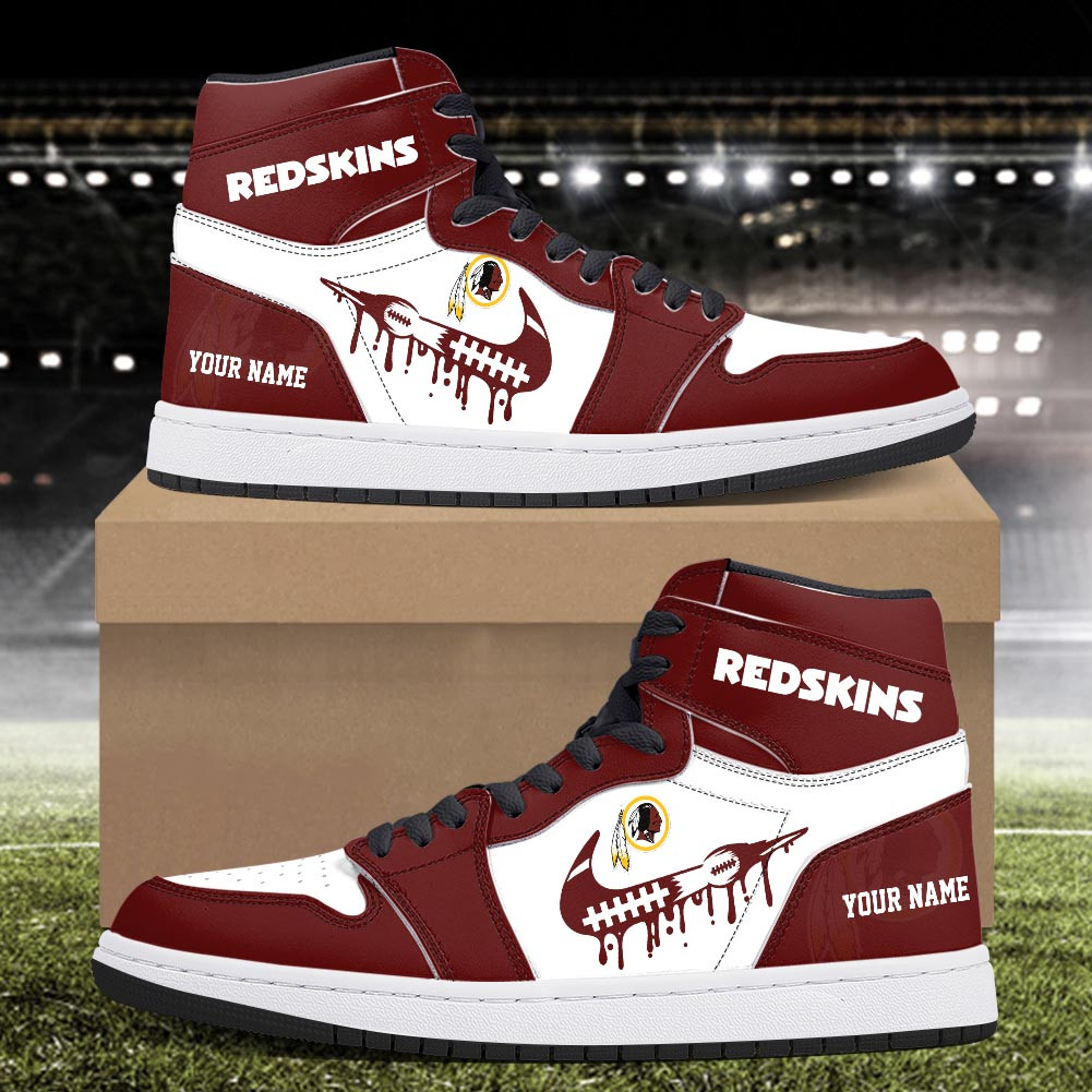 Washington Redskin Air Jordan 1 Shoes For Men And Women - Image 4