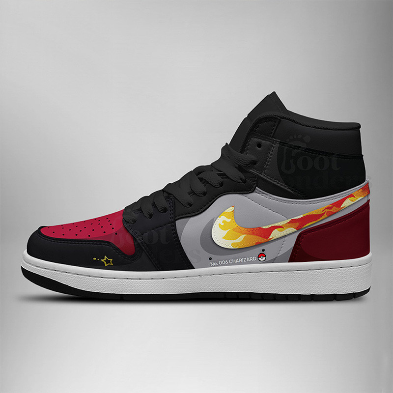 Shiny Charizard High-Top Sneakers Retro Streetwear Vibe Shoes For Men And Women - Image 2