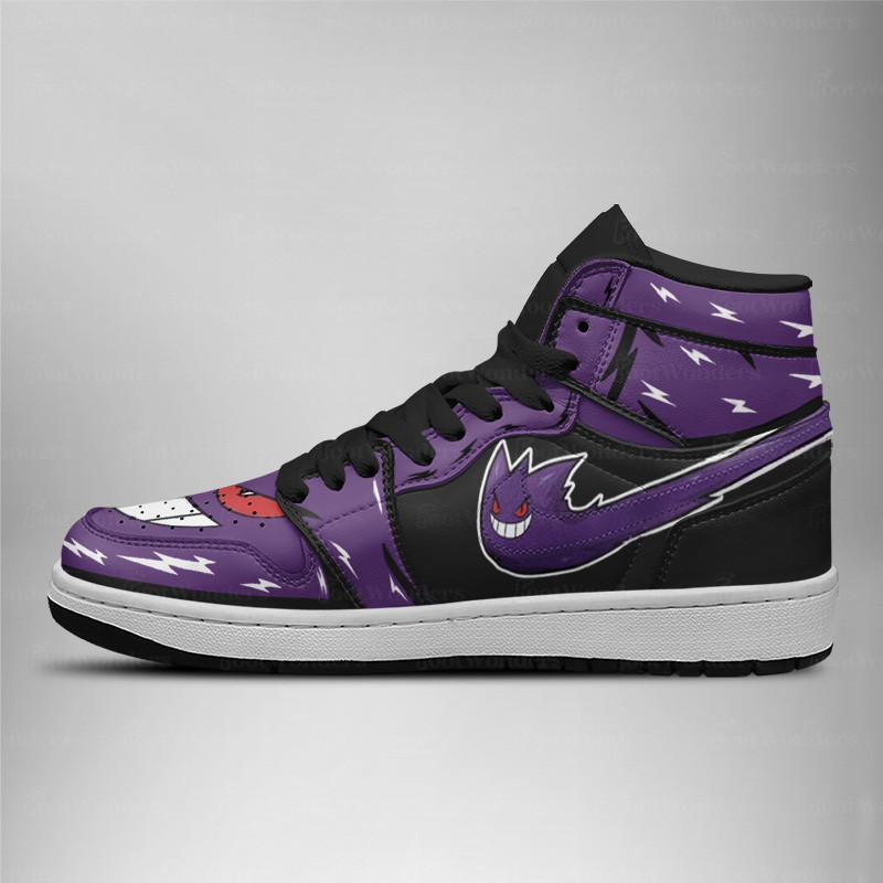 Gengar High-Top Sneakers Retro Streetwear Vibe Shoes For Men And Women - Image 2