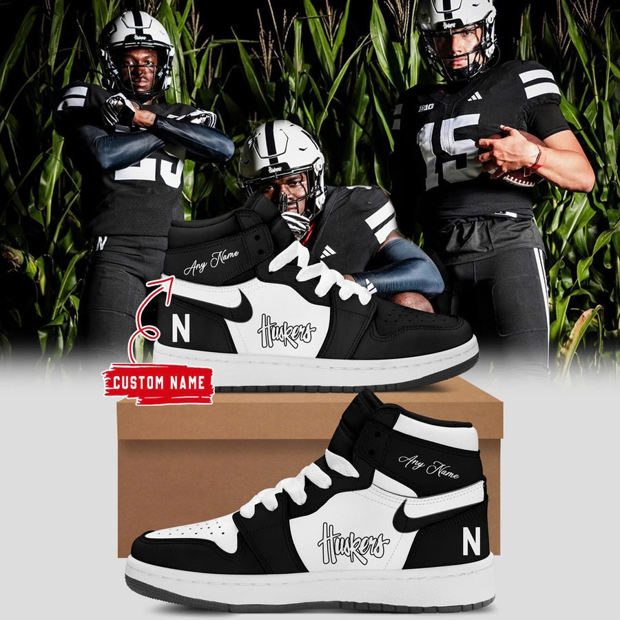 Nebraska Huskers High-Top Sneakers Retro Streetwear Vibe Shoes For Men And Women - Image 2