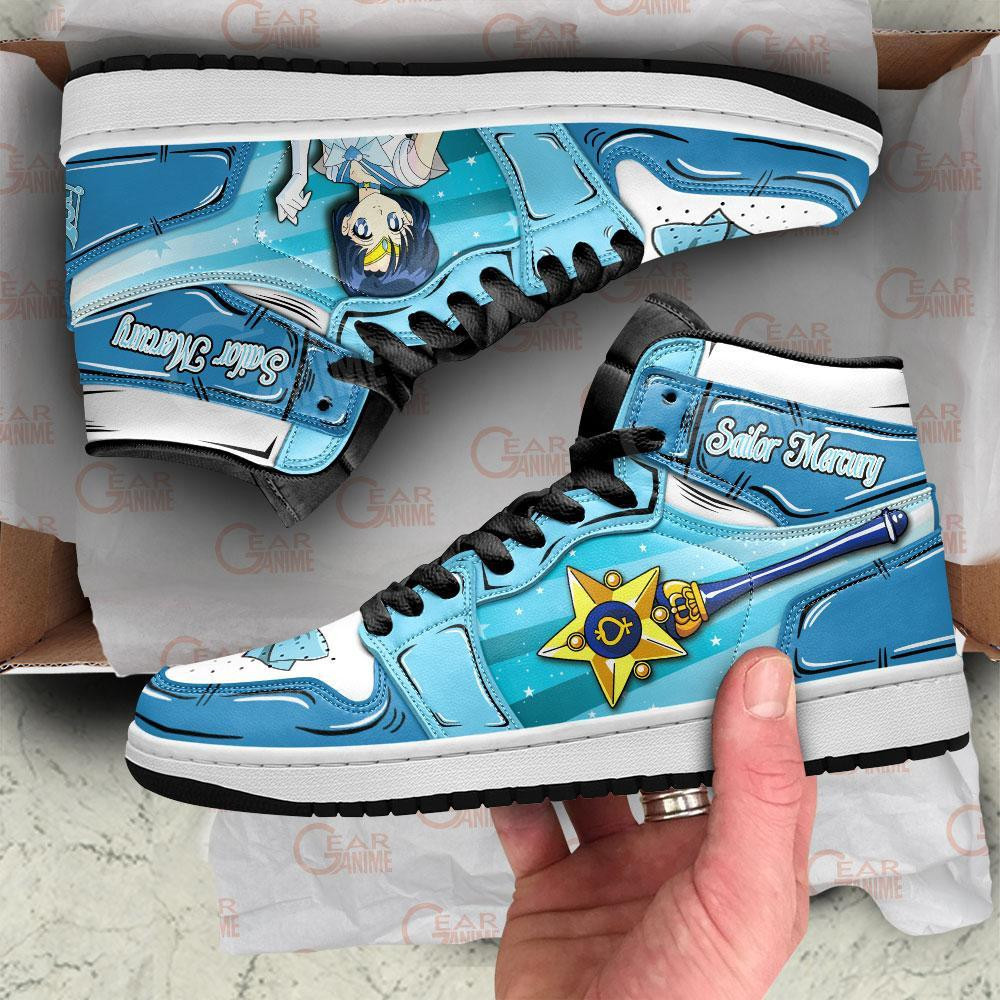 Sailor Mercury High-Top Sneakers Retro Streetwear Vibe Shoes For Men And Women - Image 3