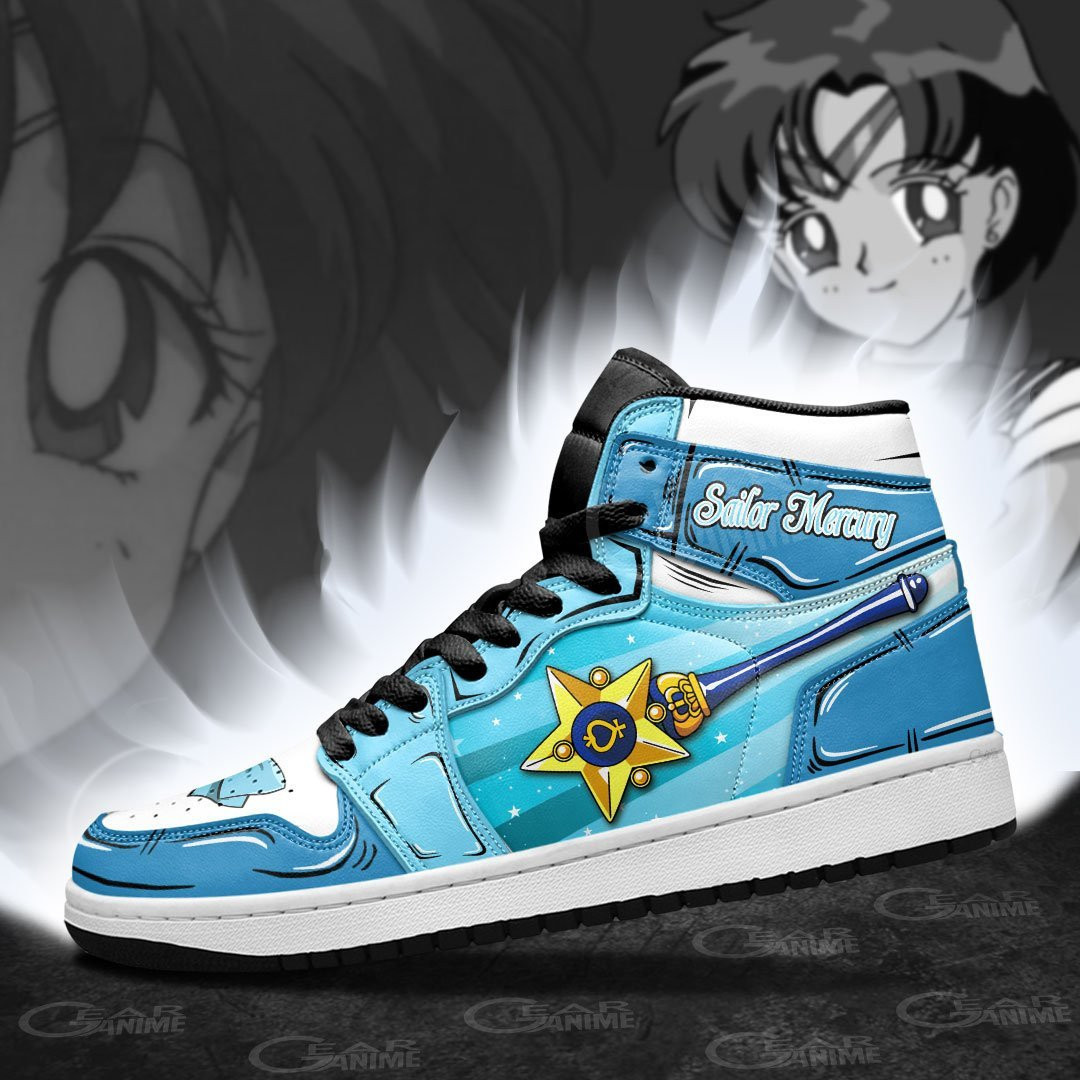 Sailor Mercury High-Top Sneakers Retro Streetwear Vibe Shoes For Men And Women - Image 4