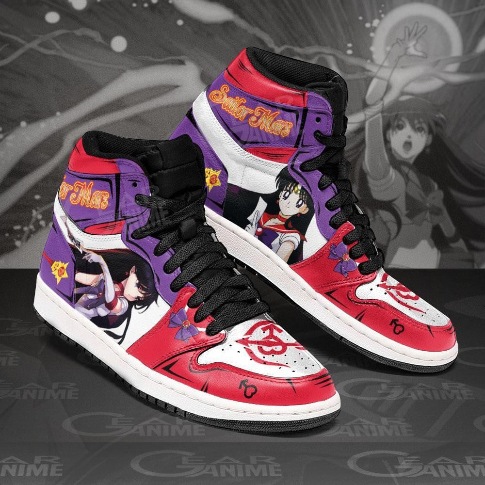 Sailor Mars High-Top Sneakers Retro Streetwear Vibe Shoes For Men And Women - Image 3