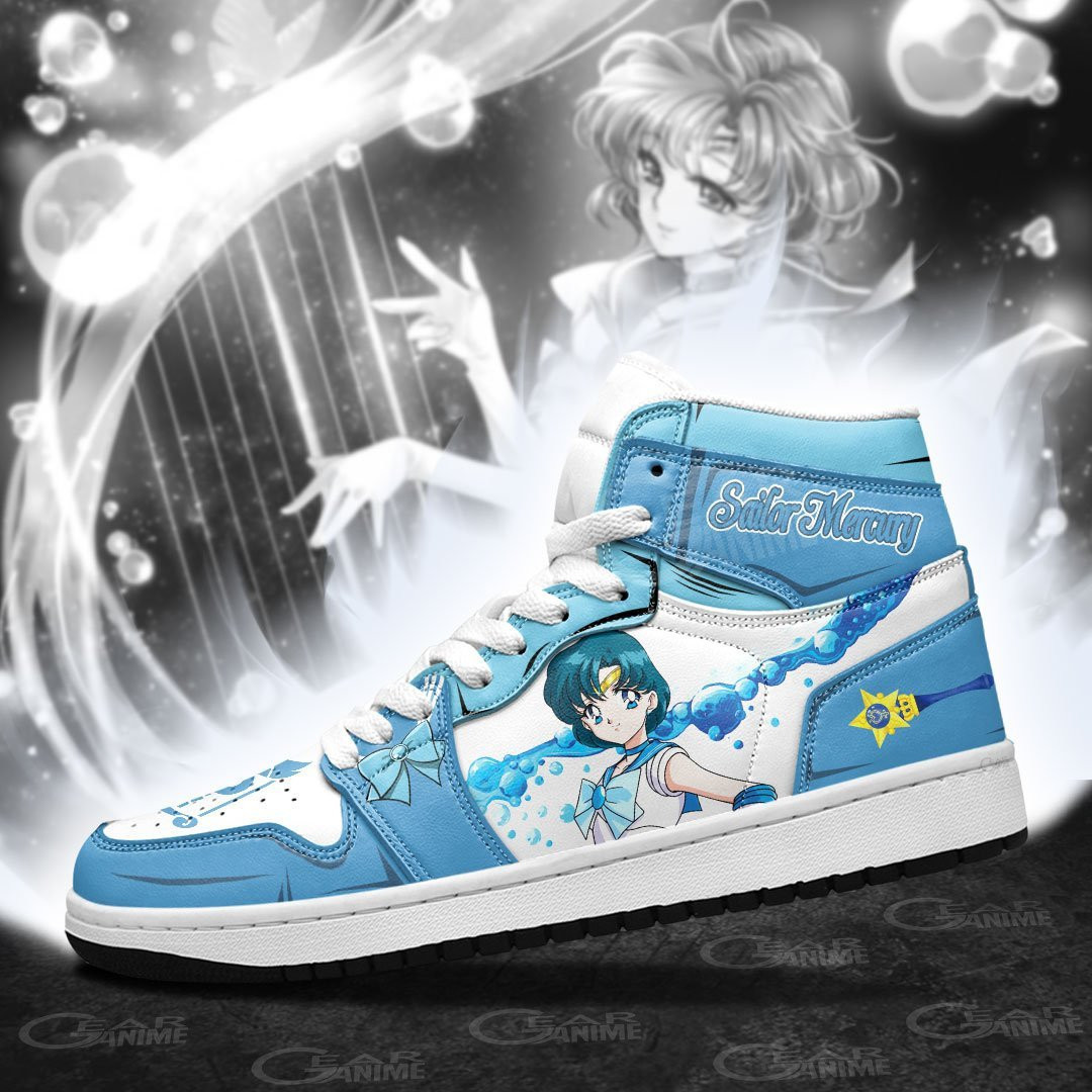 Sailor Mercury High-Top Sneakers Retro Streetwear Vibe Shoes For Men And Women - Image 3