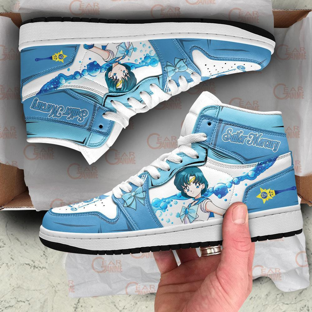 Sailor Mercury High-Top Sneakers Retro Streetwear Vibe Shoes For Men And Women - Image 4