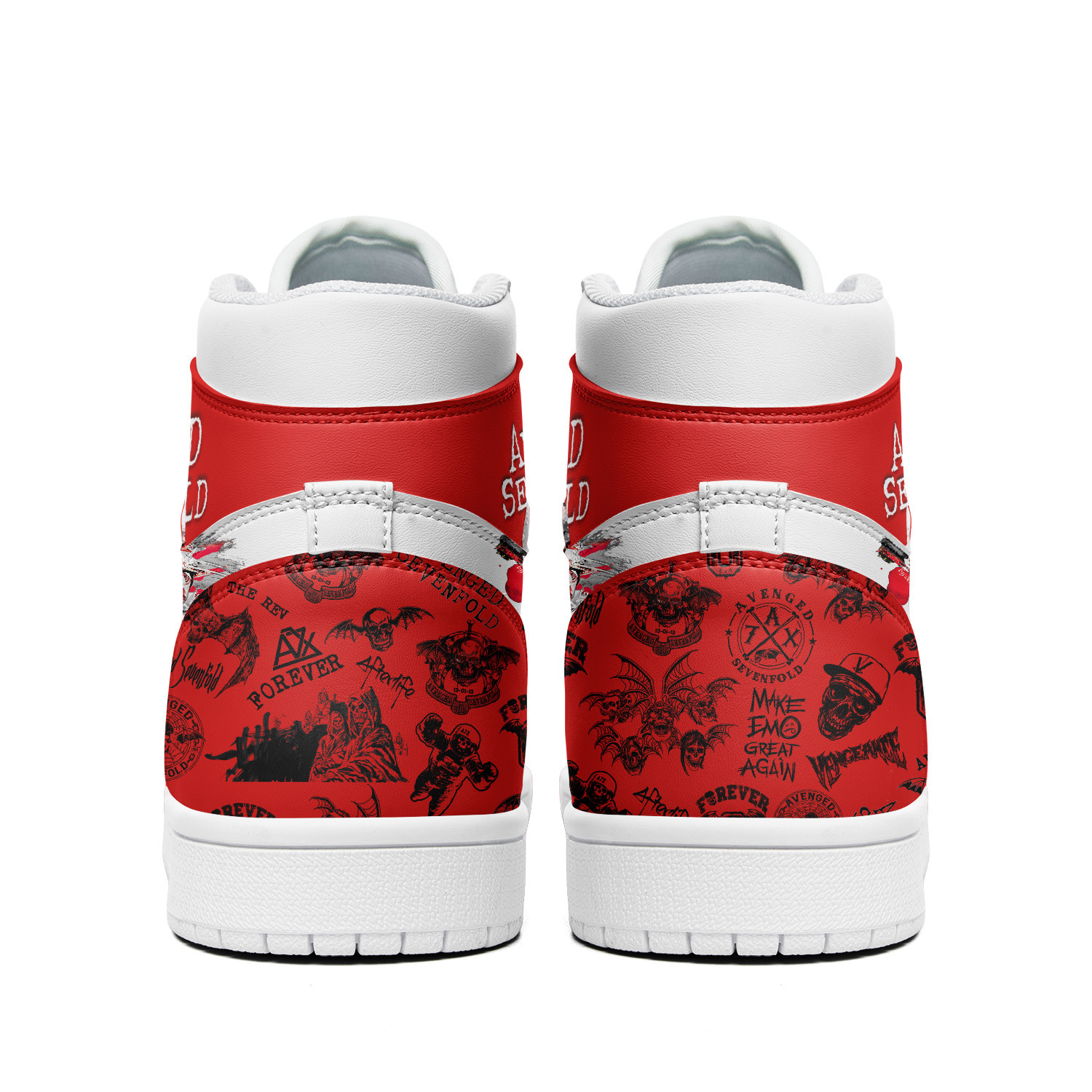 Avenged Sevenfold High-Top Sneakers Retro Streetwear Vibe Shoes For Men And Women - Image 3