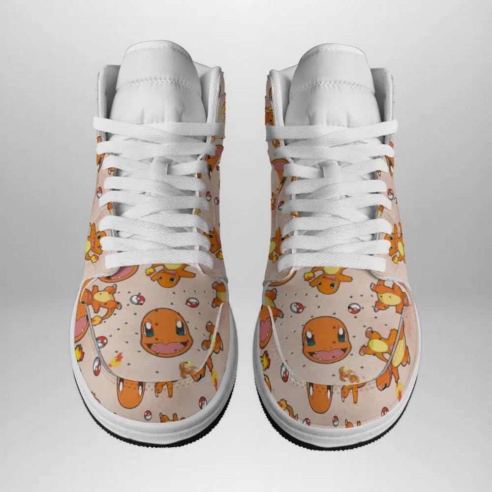 Charmander Pattern Pokemon High-Top Sneakers Retro Streetwear Vibe Shoes For Men And Women - Image 2