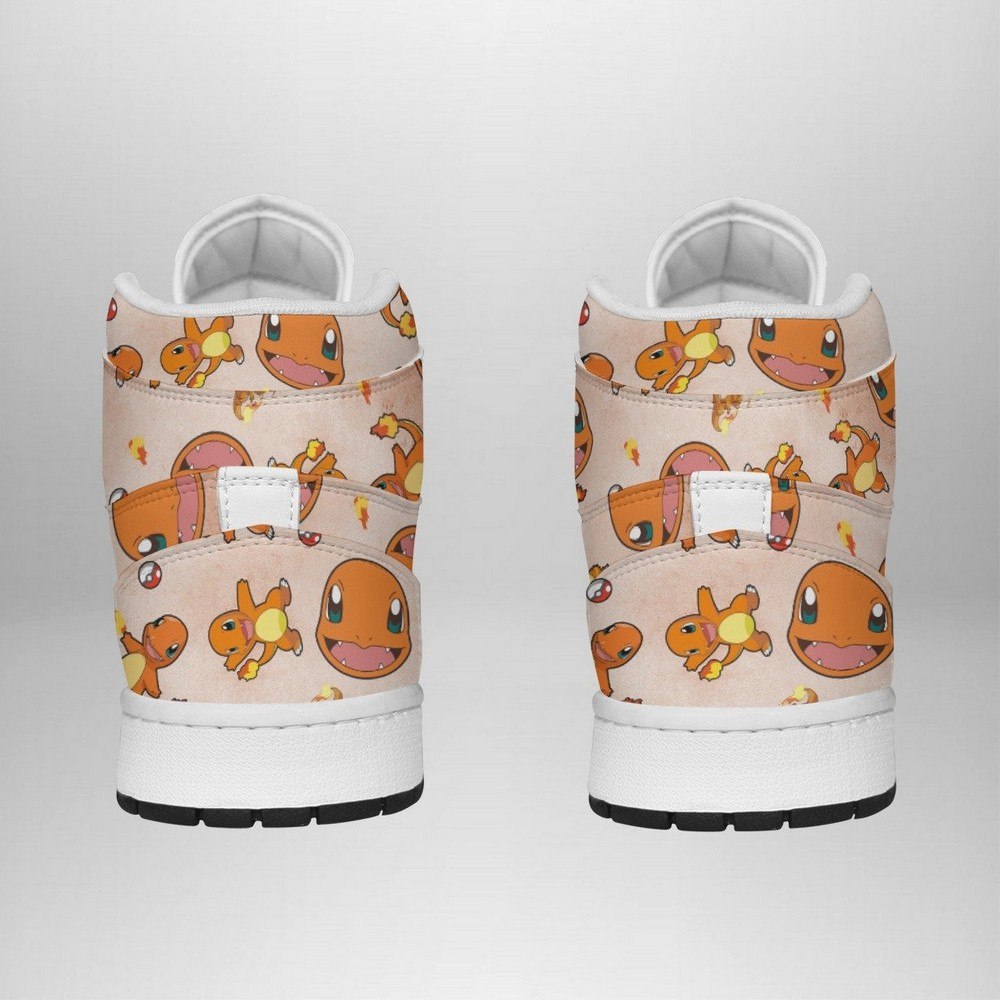 Charmander Pattern Pokemon High-Top Sneakers Retro Streetwear Vibe Shoes For Men And Women - Image 4