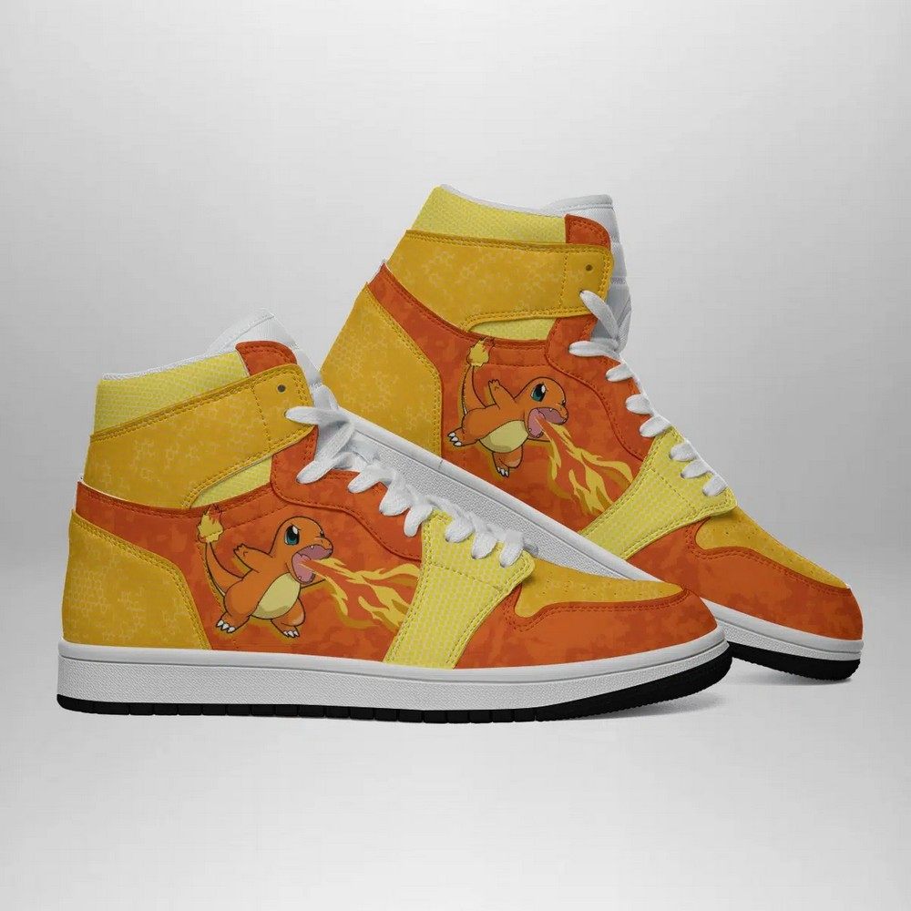 Charmander Attack Pokemon High-Top Sneakers Retro Streetwear Vibe Shoes For Men And Women - Image 3