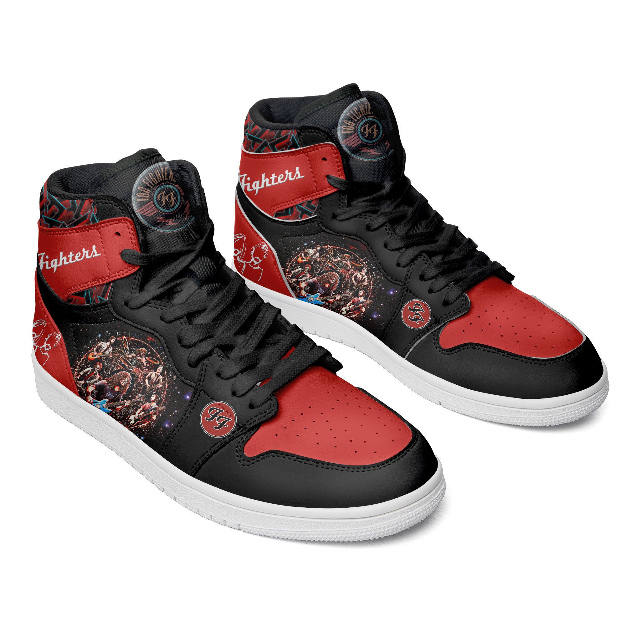 Foo Fighters High-Top Sneakers Retro Streetwear Vibe Shoes For Men And Women - Image 2