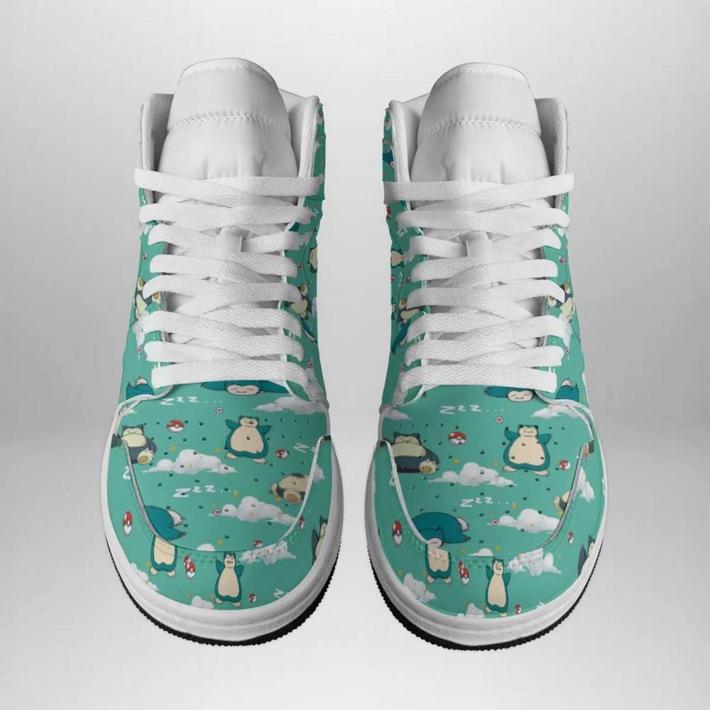 Snorlax Pattern Pokemon High-Top Sneakers Retro Streetwear Vibe Shoes For Men And Women - Image 2