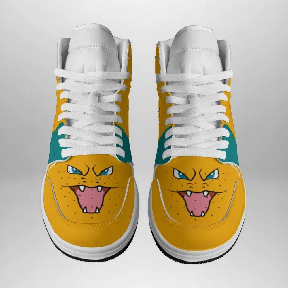 Charizard Face Pokemon High-Top Sneakers Retro Streetwear Vibe Shoes For Men And Women - Image 2
