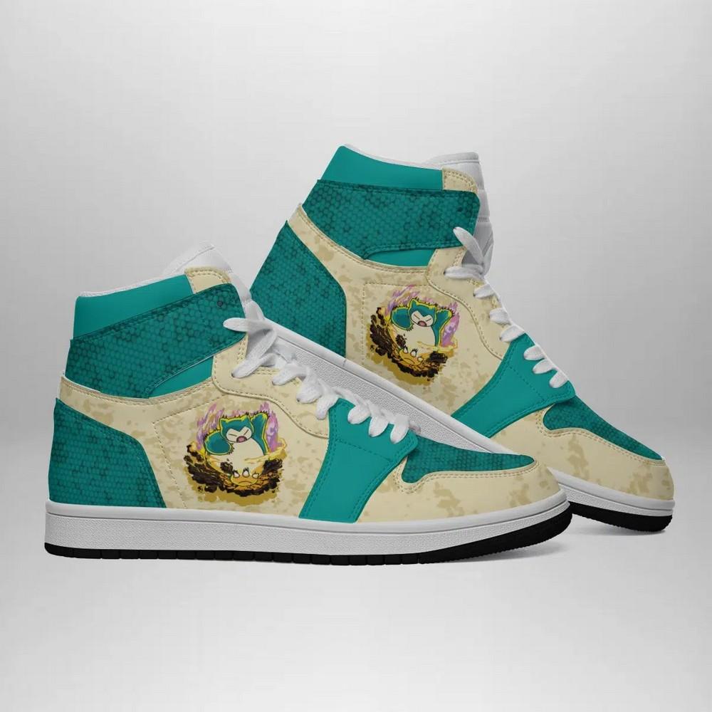 Snorlax Attack Pokemon High-Top Sneakers Retro Streetwear Vibe Shoes For Men And Women - Image 3