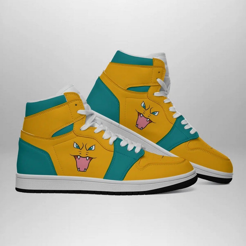 Charizard Face Pokemon High-Top Sneakers Retro Streetwear Vibe Shoes For Men And Women - Image 3