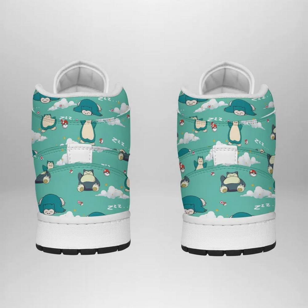 Snorlax Pattern Pokemon High-Top Sneakers Retro Streetwear Vibe Shoes For Men And Women - Image 4