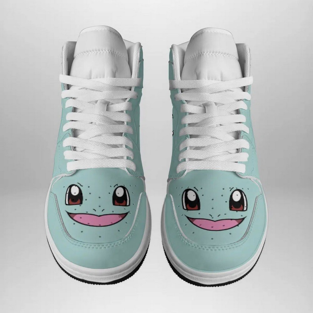 Squirtle Face Pokemon High-Top Sneakers Retro Streetwear Vibe Shoes For Men And Women - Image 2