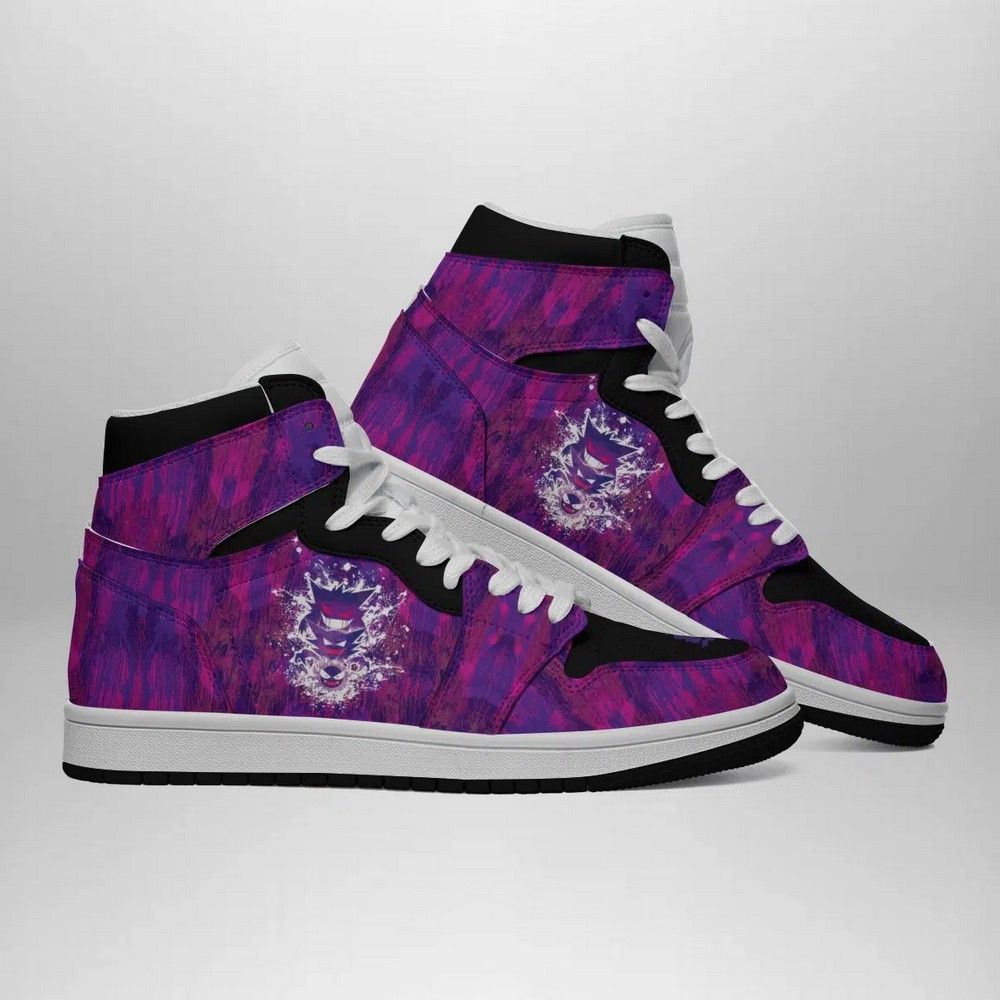 Trippy Ghostly Pokemon High-Top Sneakers Retro Streetwear Vibe Shoes For Men And Women - Image 3