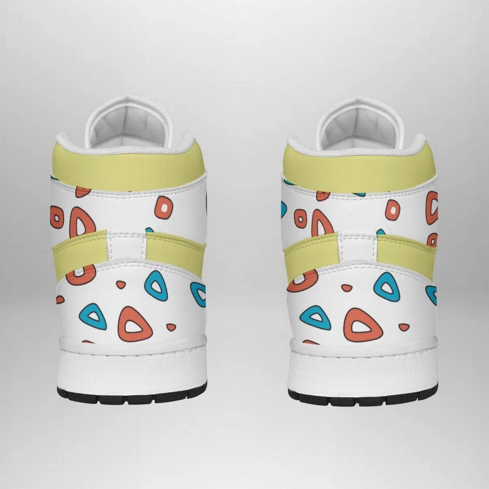 Togepi Face Pokemon High-Top Sneakers Retro Streetwear Vibe Shoes For Men And Women - Image 4