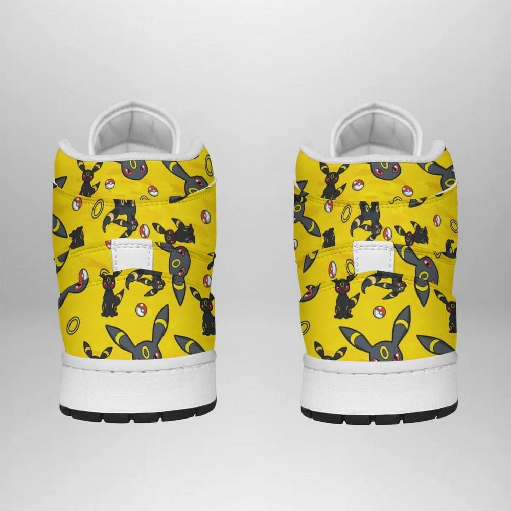 Umbreon Pattern Pokemon High-Top Sneakers Retro Streetwear Vibe Shoes For Men And Women - Image 4