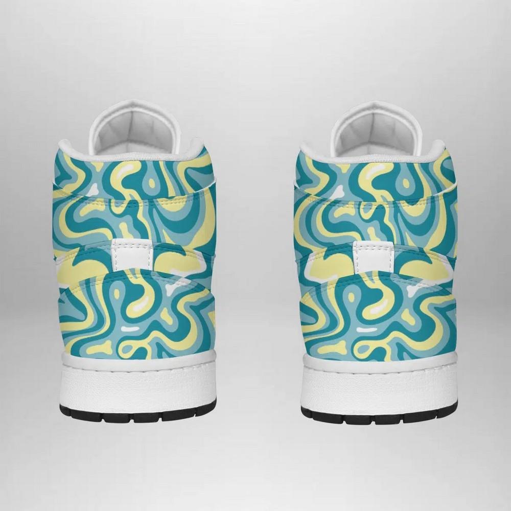 Totodile Trippy Pokemon High-Top Sneakers Retro Streetwear Vibe Shoes For Men And Women - Image 4