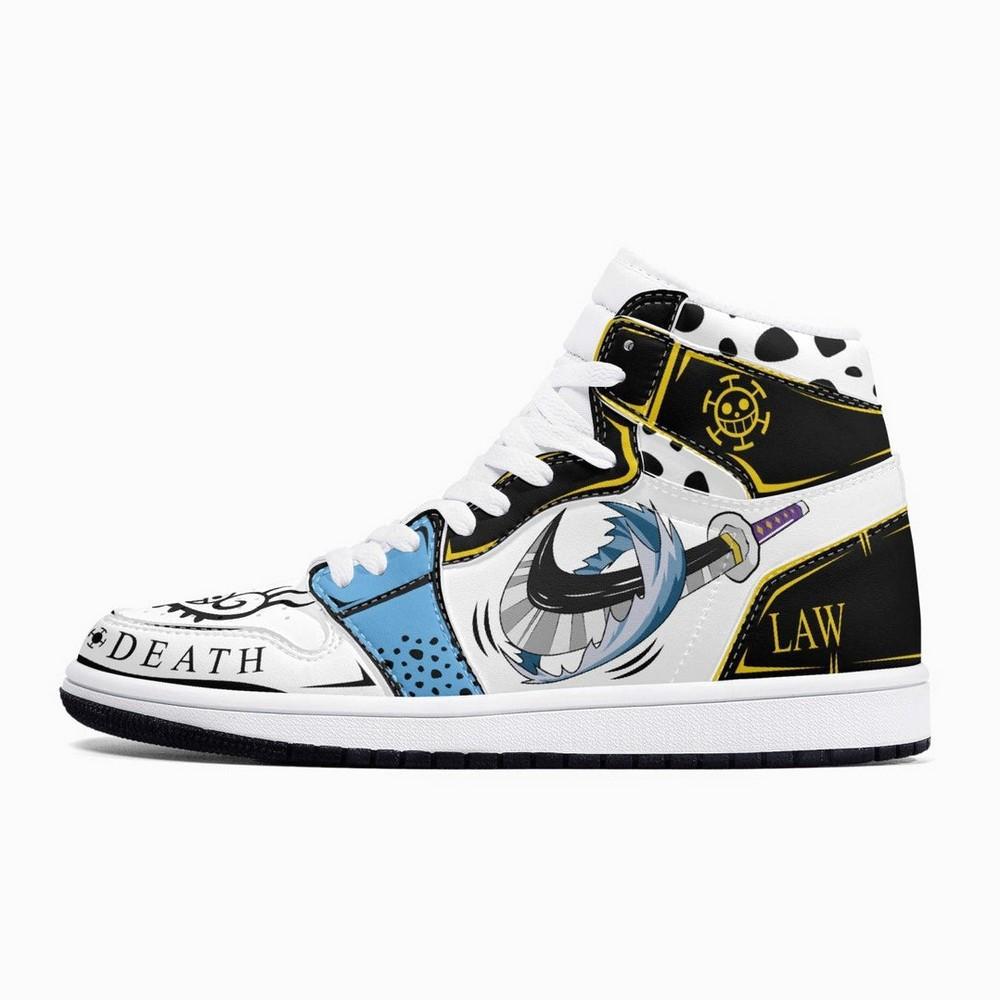 Trafalgar D Water Law One Piece High-Top Sneakers Retro Streetwear Vibe Shoes For Men And Women - Image 3