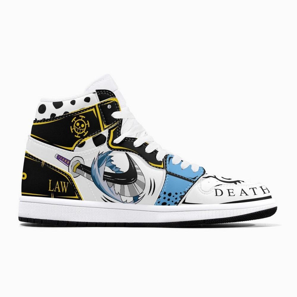 Trafalgar D Water Law One Piece High-Top Sneakers Retro Streetwear Vibe Shoes For Men And Women - Image 4