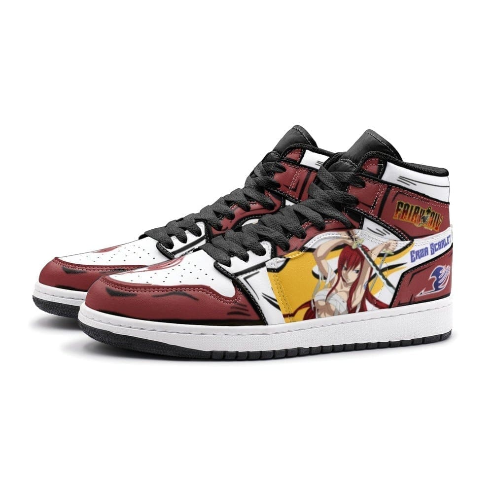 Erza Scarlet High-Top Sneakers Retro Streetwear Vibe Shoes For Men And Women - Image 3