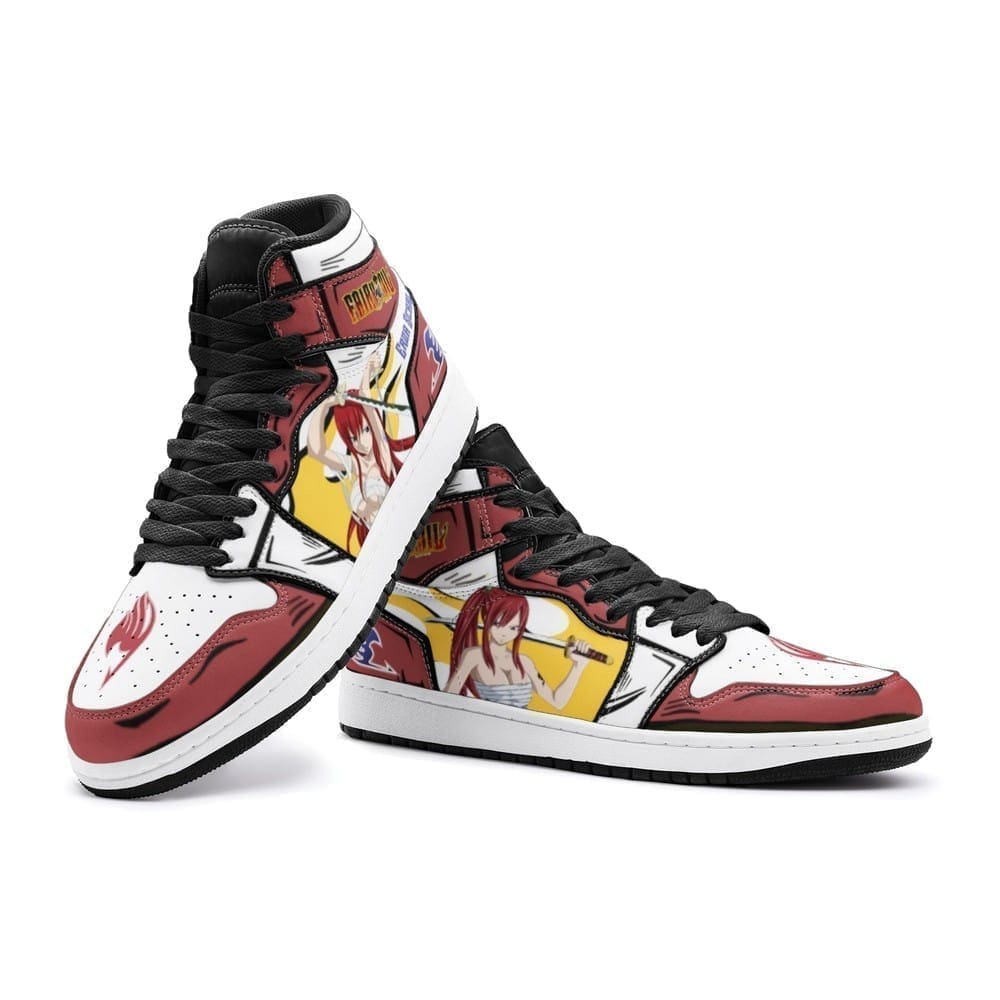 Erza Scarlet High-Top Sneakers Retro Streetwear Vibe Shoes For Men And Women - Image 4