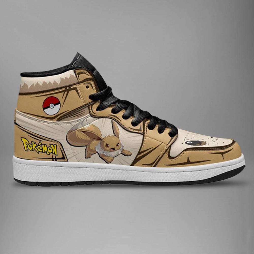 Eevee High-Top Sneakers Retro Streetwear Vibe Shoes For Men And Women - Image 3