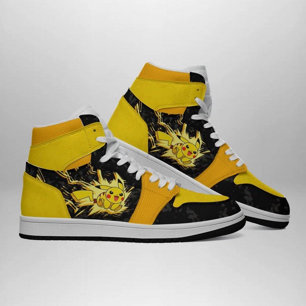 Pikachu Attack Pokemon High-Top Sneakers Retro Streetwear Vibe Shoes For Men And Women - Image 2