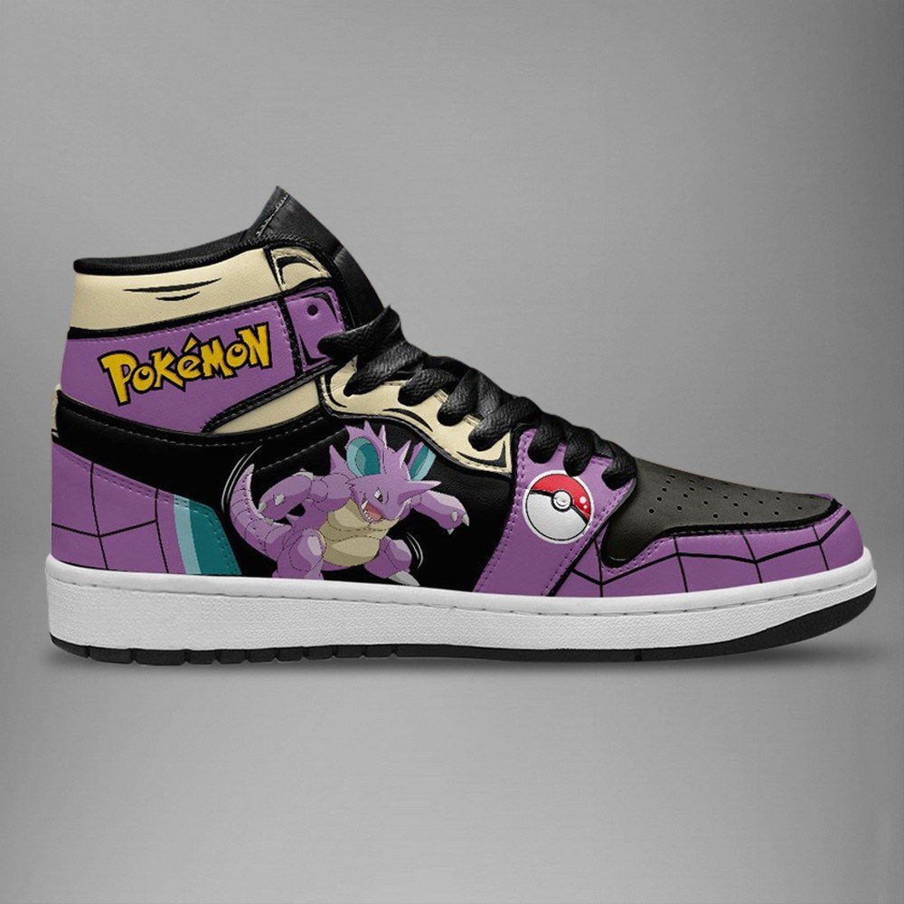 Nidoking High-Top Sneakers Retro Streetwear Vibe Shoes For Men And Women - Image 3