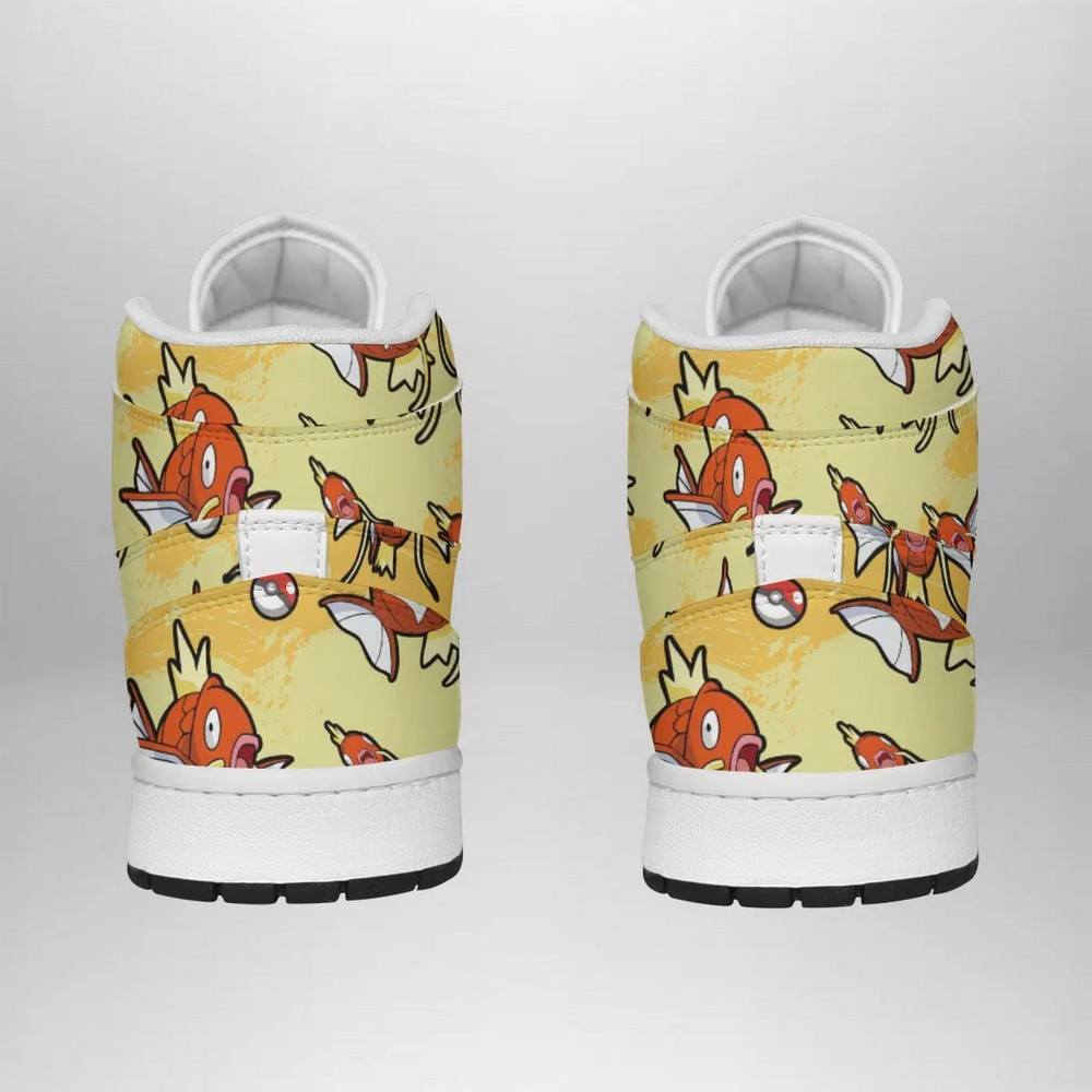 Magikarp Pattern Pokemon High-Top Sneakers Retro Streetwear Vibe Shoes For Men And Women - Image 3
